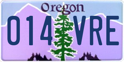 OR license plate 014VRE