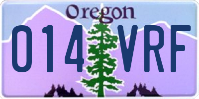OR license plate 014VRF