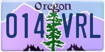 OR license plate 014VRL