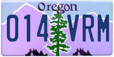 OR license plate 014VRM