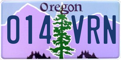 OR license plate 014VRN