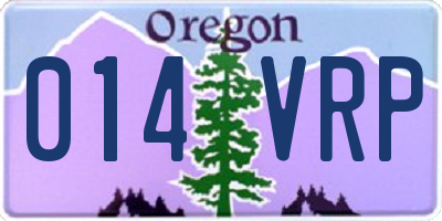 OR license plate 014VRP