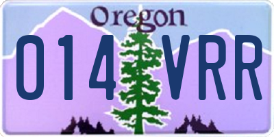 OR license plate 014VRR