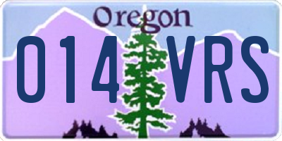 OR license plate 014VRS