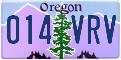 OR license plate 014VRV
