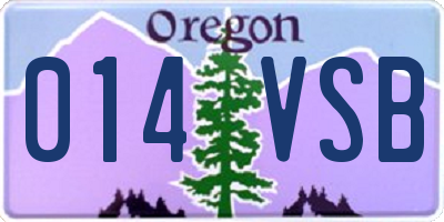 OR license plate 014VSB
