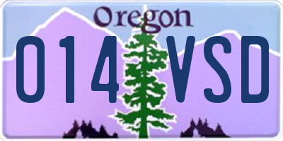 OR license plate 014VSD