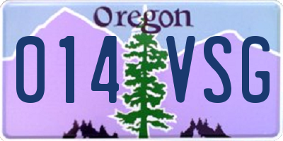 OR license plate 014VSG