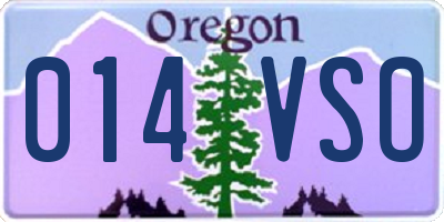 OR license plate 014VSO