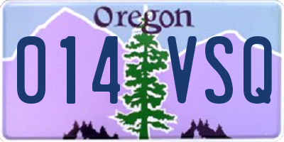 OR license plate 014VSQ