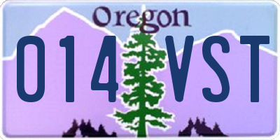OR license plate 014VST