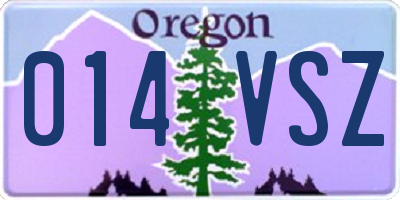 OR license plate 014VSZ