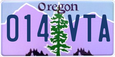 OR license plate 014VTA
