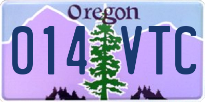 OR license plate 014VTC