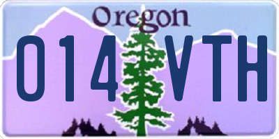 OR license plate 014VTH