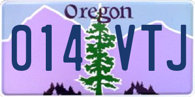 OR license plate 014VTJ