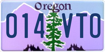 OR license plate 014VTO