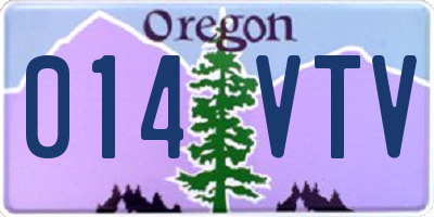 OR license plate 014VTV