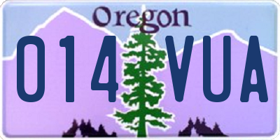 OR license plate 014VUA
