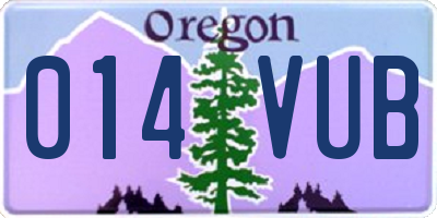 OR license plate 014VUB