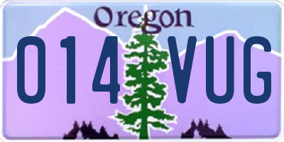 OR license plate 014VUG