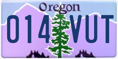 OR license plate 014VUT