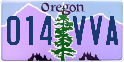 OR license plate 014VVA