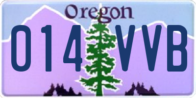 OR license plate 014VVB