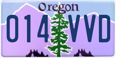OR license plate 014VVD