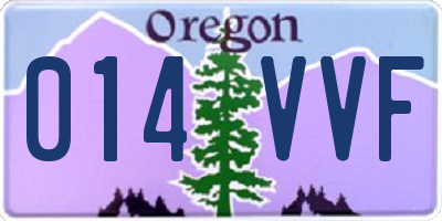 OR license plate 014VVF