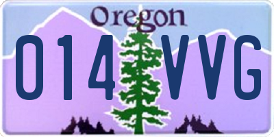 OR license plate 014VVG