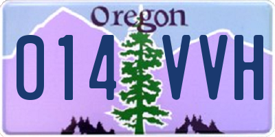 OR license plate 014VVH