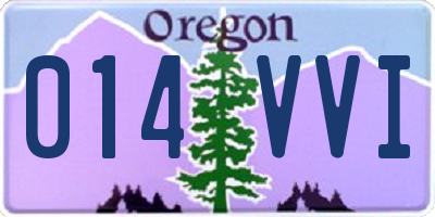 OR license plate 014VVI