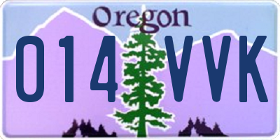 OR license plate 014VVK