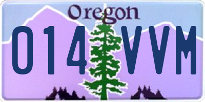 OR license plate 014VVM
