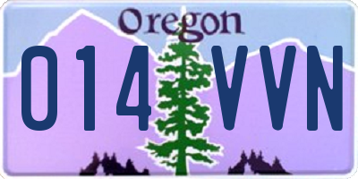 OR license plate 014VVN