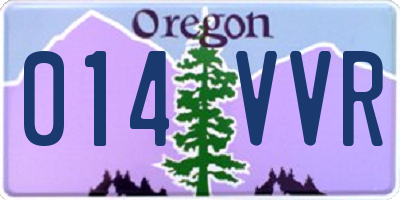 OR license plate 014VVR