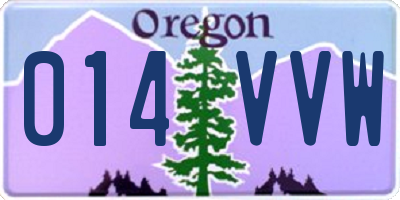 OR license plate 014VVW