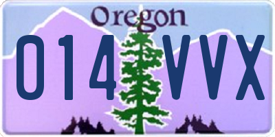OR license plate 014VVX