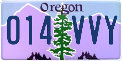 OR license plate 014VVY