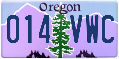 OR license plate 014VWC
