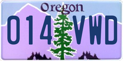 OR license plate 014VWD