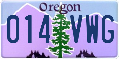 OR license plate 014VWG