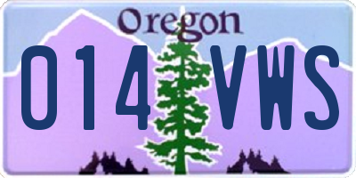 OR license plate 014VWS