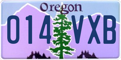 OR license plate 014VXB
