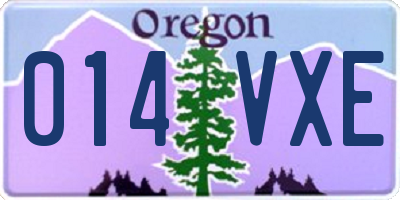OR license plate 014VXE