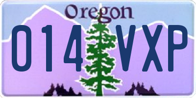 OR license plate 014VXP