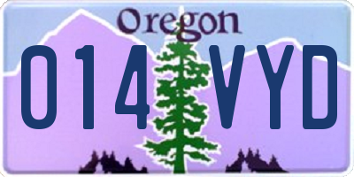 OR license plate 014VYD
