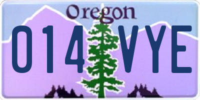 OR license plate 014VYE