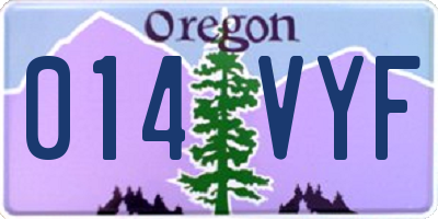 OR license plate 014VYF
